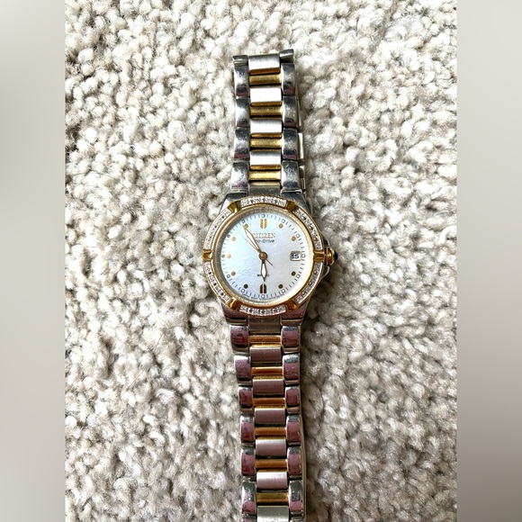 Eco-Drive Women’s Crystal Two-Tone Stainless Steel Bracelet Watch - Picture 2 of 3